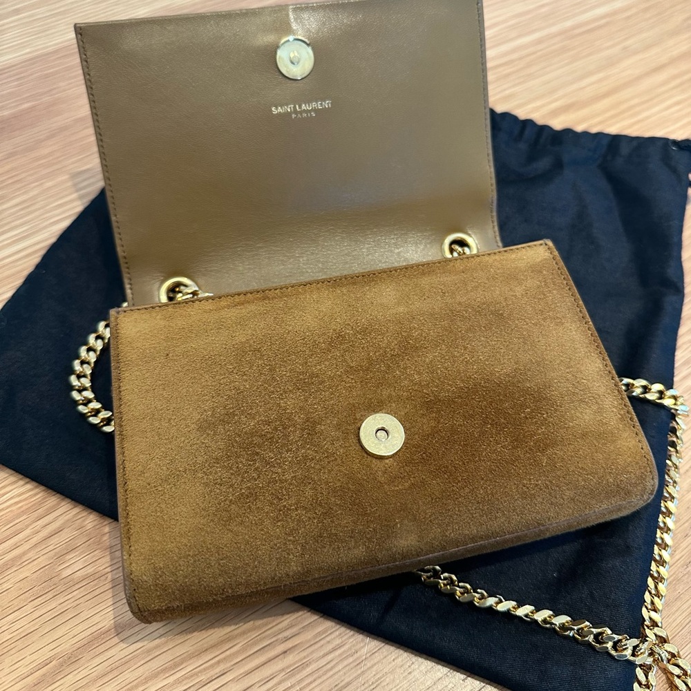 Saint Laurent Brown Suede Small Kate Tassel Crossbody Bag - Picture 11 of 16